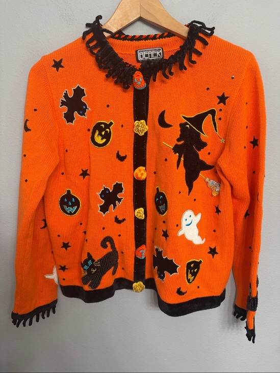 berek Sweaters - Vintage Rare Berek 2 by Takako Sakon Halloween Cardigan Sweater size M
